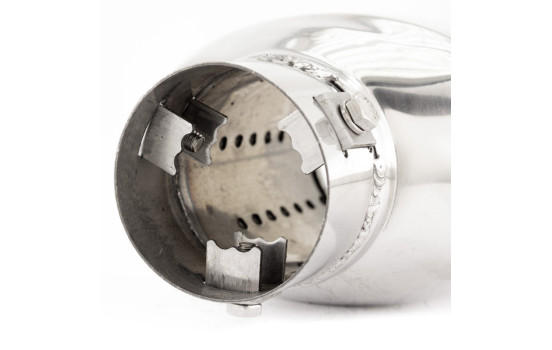 Embellecedor de escape Simoni Racing ovalado de acero inoxidable - 135 x 85 x L185 mm - Montaje -> 60 mm, Imagen 9