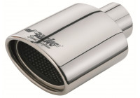 Embellecedor de escape Simoni Racing ovalado de acero inoxidable - Diámetro 119 x 76 mm - Longitud 178 mm - Montaje 55 