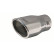 Embellecedor de escape Simoni Racing ovalado/inclinado de acero inoxidable - 95 x 82 mm - Longitud 147 mm - Montaje 43 m