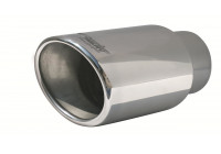 Embellecedor de escape Simoni Racing ovalado/inclinado de acero inoxidable - Diámetro 122 x 117 mm - Longitud 210 mm - 