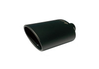 Embellecedor de escape Simoni Racing ovalado/inclinado - Negro - 150 x 100 x L255 mm - Montaje -> 37-54 mm