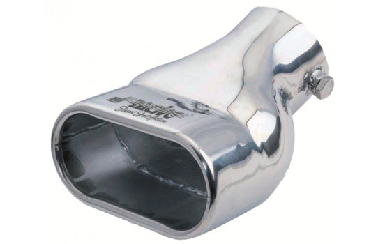 Embellecedor de escape Simoni Racing rectangular de acero inoxidable - Diámetro 117x68mm - Longitud 190mm - Montaje 63m