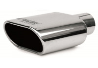 Embellecedor de escape Simoni Racing rectangular/inclinado de acero inoxidable - 140 x 80 - Longitud 240 mm - Montaje 57