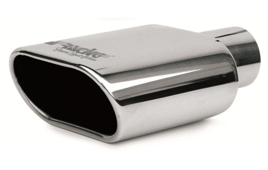 Embellecedor de escape Simoni Racing rectangular/inclinado de acero inoxidable - 140 x 80 - Longitud 240 mm - Montaje 57