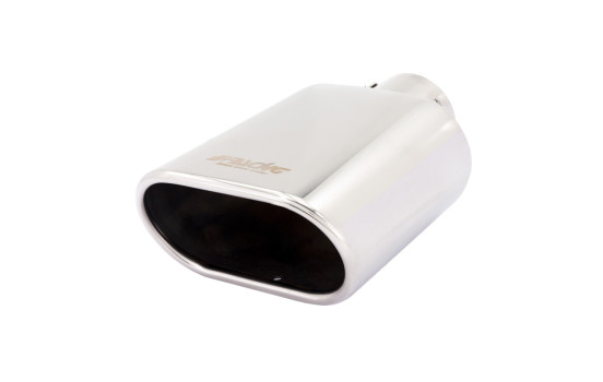 Embellecedor de escape Simoni Racing rectangular/inclinado de acero inoxidable - 140 x 80 - Longitud 240 mm - Montaje 57, Imagen 2