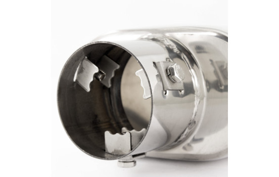 Embellecedor de escape Simoni Racing rectangular/inclinado de acero inoxidable - 140 x 80 - Longitud 240 mm - Montaje 57, Imagen 9