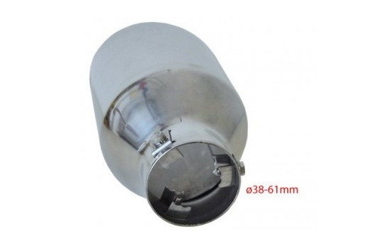 Embellecedor de escape Simoni Racing redondo/inclinado de acero inoxidable - Diámetro 114 mm - Longitud 210 mm - Montaj, Imagen 2