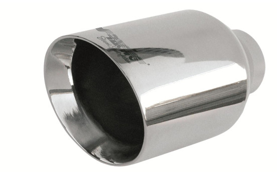 Embellecedor de escape Simoni Racing redondo/inclinado de acero inoxidable - Diámetro 114 mm - Longitud 210 mm - Montaj
