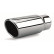 Embellecedor de escape Simoni Racing redondo/inclinado de acero inoxidable - Diámetro 76 - Longitud 180 mm - Montaje 37