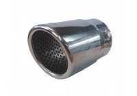 Embellecedor de escape Simoni Racing redondo/inclinado de acero inoxidable - Diámetro 76 mm - Longitud 128 mm - Montaje