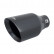 Embellecedor de escape Simoni Racing redondo/inclinado de acero inoxidable negro - Ø115 x L210 mm - Montaje 38-63 mm