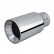 Embellecedor de escape Simoni Racing redondo/recto de acero inoxidable - Ø90xL185mm - Montaje 34-59mm