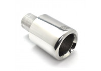 Embellecedor de escape Ulter Sport - Borde grande redondo de 100 mm - Longitud 180 mm - Montaje ->50 mm - Acero inoxi