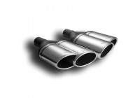 Embellecedor de escape Ulter Sport (derecho) - Doble óvalo 160x65 mm - Longitud 200 mm - Montaje ->50 mm - Acero ino