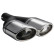 Embellecedor de escape Ulter Sport - Doble óvalo 120x80 mm en ángulo - Longitud 250 mm - Montaje ->50 mm - Acero in, Miniatura 2