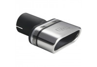 Embellecedor de escape Ulter Sport - Ovalado 110x45 mm en ángulo - Longitud 80 mm - Montaje ->50 mm - Acero inoxidab
