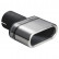Embellecedor de escape Ulter Sport - Ovalado 110x45 mm - Longitud 80 mm - Montaje ->50 mm - Acero inoxidable