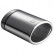 Embellecedor de escape Ulter Sport - Ovalado 120x80mm - Longitud 120mm - Montaje de 50 a 70mm - Acero inoxidable