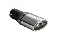 Embellecedor de escape Ulter Sport - Ovalado 95x65 mm en ángulo - Longitud 200 mm - Montaje ->50 mm - Acero inoxidab