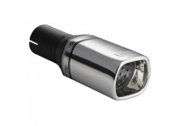 Embellecedor de escape Ulter Sport - Rectángulo 80x65 mm - Longitud 120 mm - Montaje ->50 mm - Acero inoxidable