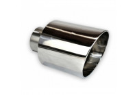 Embellecedor de escape Ulter Sport - Redondo, 100 mm, en ángulo - Longitud 160 mm - Montaje ->50 mm - Acero inoxidab