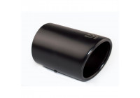 Embellecedor de escape Ulter Sport - Redondo 80 mm - Longitud 120 mm - Montaje 45-65 mm - Acero inoxidable negro