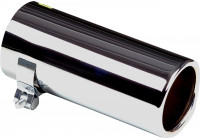 Punta de escape de acero inoxidable - redonda 76 mm - longitud 170 mm - conexión 50-60 mm