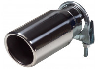 Punta de escape de acero inoxidable - redonda 76 mm - longitud 178 mm - conexión 40-58 mm