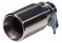 Punta de escape de acero inoxidable - redonda 89mm - longitud 178mm - conexión 40-58mm