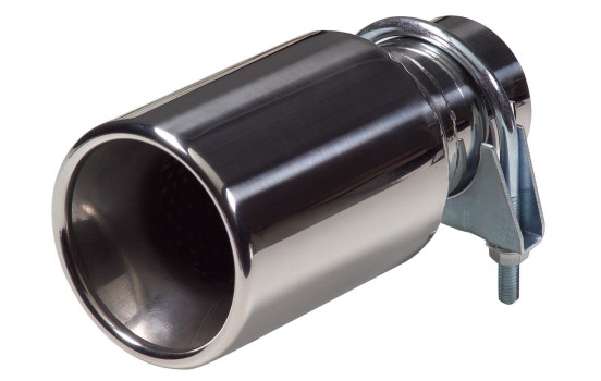 Punta de escape de acero inoxidable - redonda 89mm - longitud 178mm - conexión 40-58mm