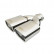 Punta de escape doble rectangular Simoni Racing de acero inoxidable - 95 x 70 x L265 mm - Montaje 33->63 mm