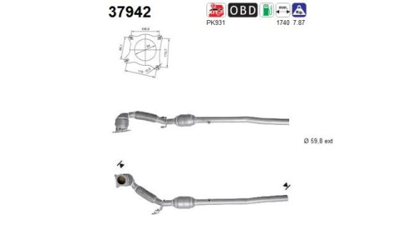 Convertidor catalítico Audi/Seat/Volkswagen, Imagen 2