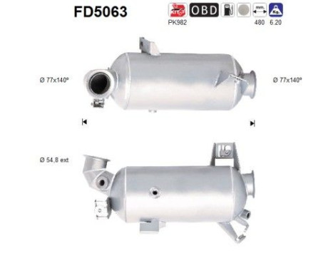 Filtro de partículas diésel FD5063