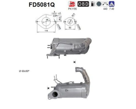 Filtro de partículas diésel FD5081Q