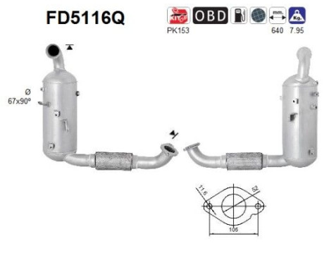 Filtro de partículas diésel FD5116Q