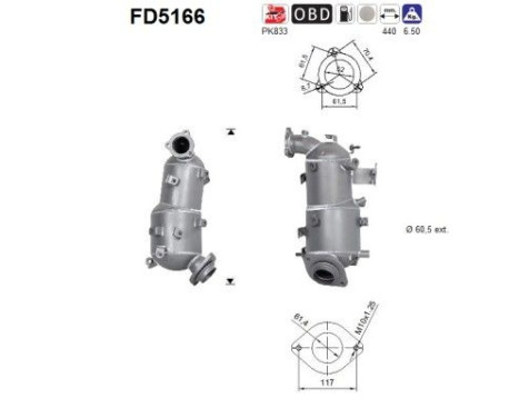 Filtro de partículas diésel FD5166