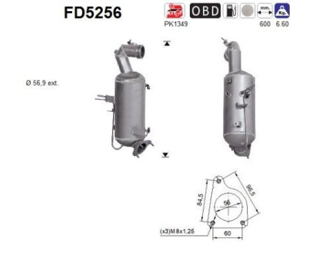 Filtro de partículas diésel FD5256
