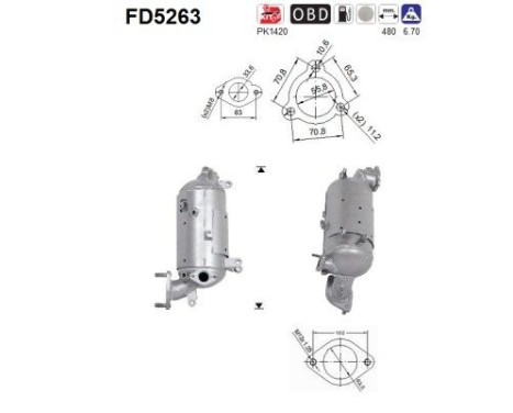 Filtro de partículas diésel FD5263
