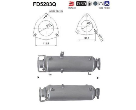 Filtro de partículas diésel FD5283Q