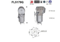 Filtro de partículas diésel, sistema de escape FL5179Q