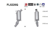 Filtro de partículas diésel, sistema de escape FL5220Q