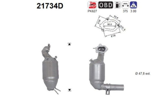 Catalizador Opel/Vauxhall/Fiat/Lancia, Imagen 2
