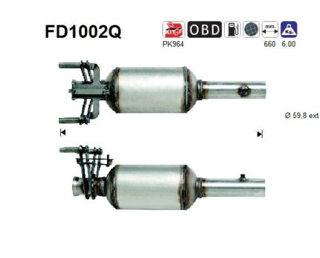 Filtro de partículas diésel FD1002Q