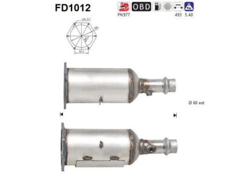 Filtro de partículas diésel FD1012