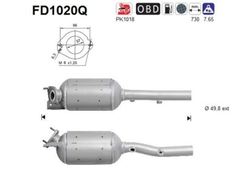 Filtro de partículas diésel FD1020Q