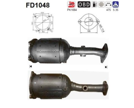 Filtro de partículas diésel FD1048