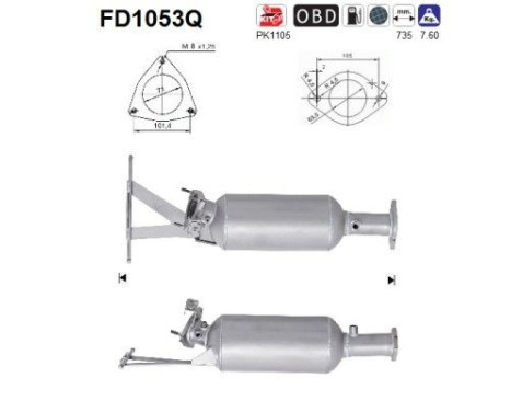 Filtro de partículas diésel FD1053Q