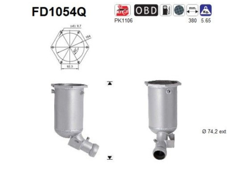 Filtro de partículas diésel FD1054Q
