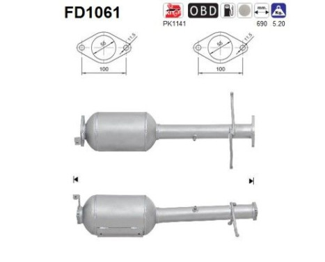 Filtro de partículas diésel FD1061