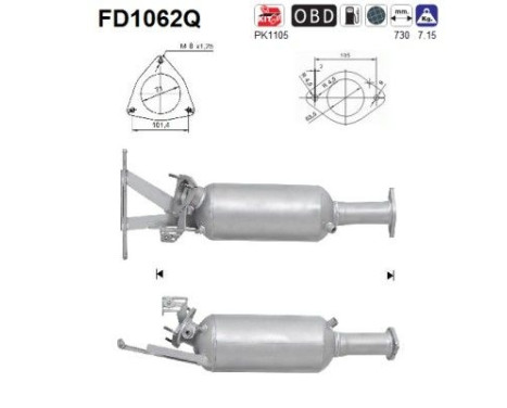 Filtro de partículas diésel FD1062Q